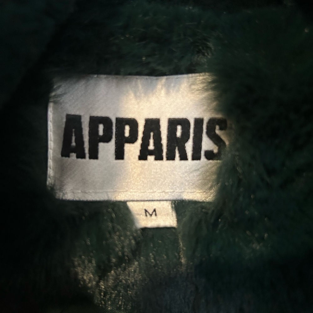 Apparis Dark Green Faux Fur Jacket
